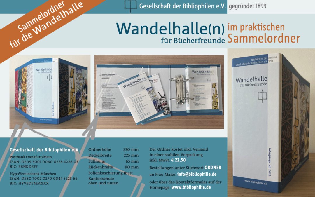 In eigener Sache: Sammelordner für die Wandelhalle