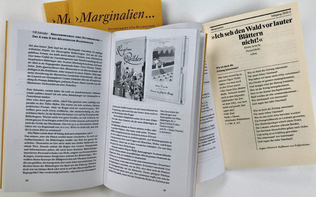 Bibliophile Zeitschrift «Marginalien» beim 57. ADC-Wettbewerb ausgezeichnet!