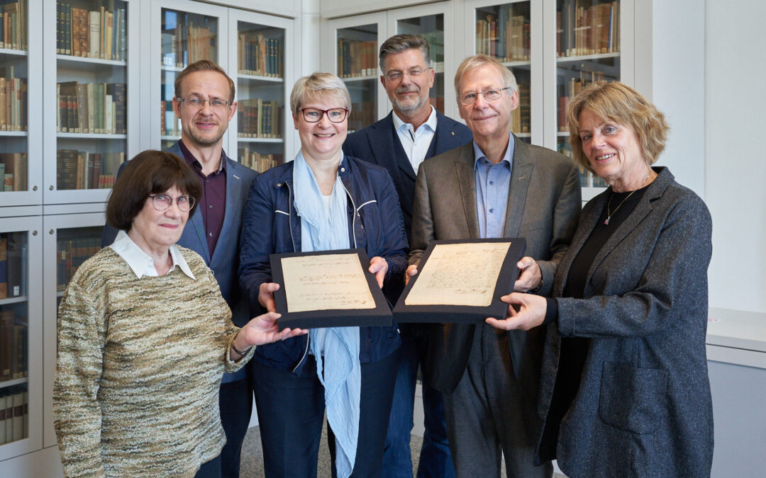 Autographen von Johann Nepomuk Hummel an Klassik Stiftung Weimar übergeben