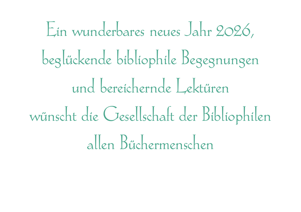 Bibliophile Neujahrsgrüße 2026